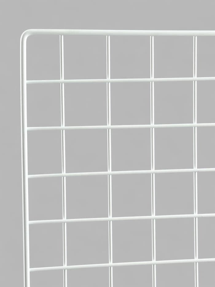 Сетка торговая 100×200 см, окантовка 6 мм, пруток - 4 мм, белая, (порошковое покрытие)