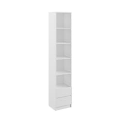 Шкаф - стеллаж «Клик Мебель. Мадера», 2 ящика, 400×350×2100 мм, цвет белый