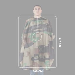 Пеньюар парикмахерский, с крючком, хаки