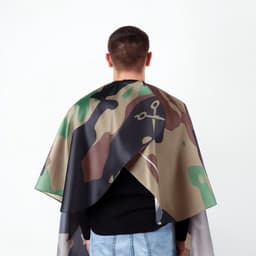 Пеньюар парикмахерский, с крючком, хаки