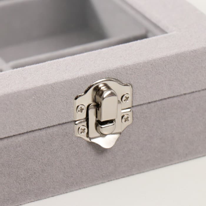 Шкатулка для браслетов «Серый туман», бархат, 5×20×28 см