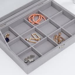 Шкатулка для браслетов «Серый туман», бархат, 5×20×28 см