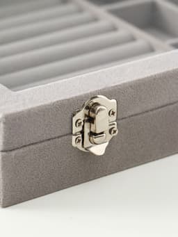 Шкатулка для украшений «Серый туман», бархат, с замком, 5×20×28 см