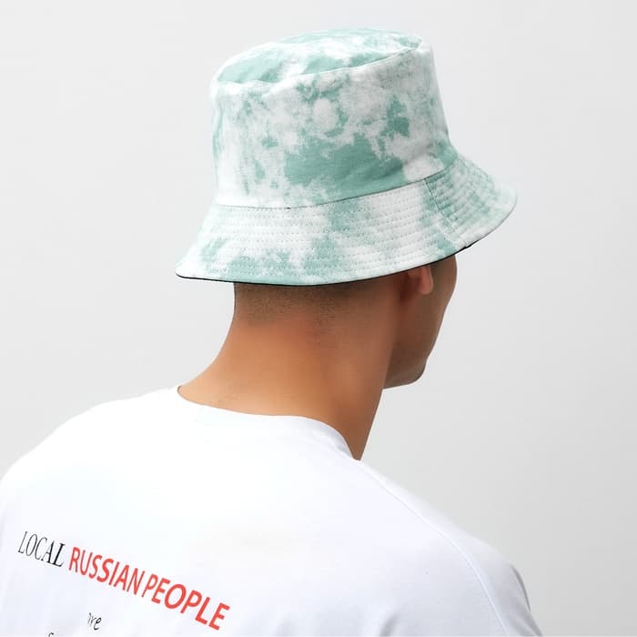 Панама женская MINAKU Tie-dye, белая, зелёная, размер 56-58