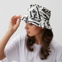 Панама женская MINAKU Tie-dye, черно-белая, размер 56-58