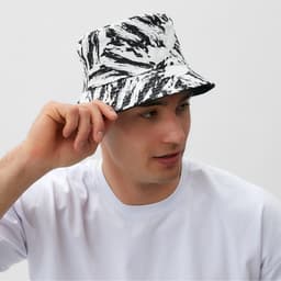Панама женская MINAKU Tie-dye, черно-белая, размер 56-58