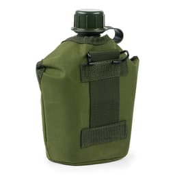 Фляжка армейская походная Adventure, 1 л, для воды, с котелком, пластиковая, зелёная