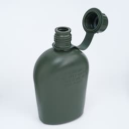 Фляжка армейская походная Adventure, 1 л, для воды, с котелком, пластиковая, зелёная