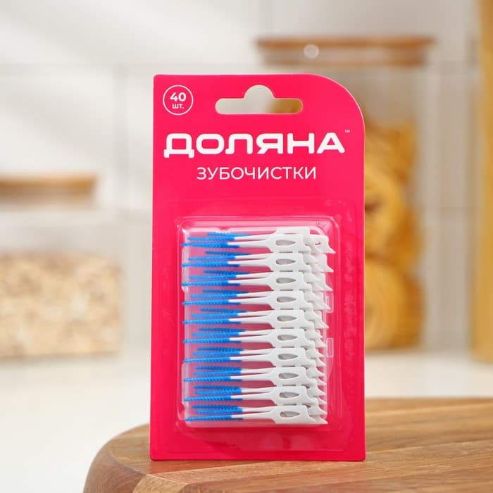 Зубочистки «Синтек», 24 шт., синяя