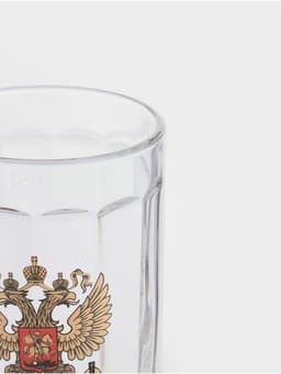 Пивная кружка «Герб России», 500 мл, стекло, прозрачная