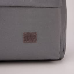 Рюкзак школьный текстильный «Значки», 37×33×17 см, с липучками, серый