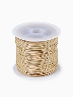 Шнур вощеный из полиэстера d=0.5 мм, L=50 м, бежевый