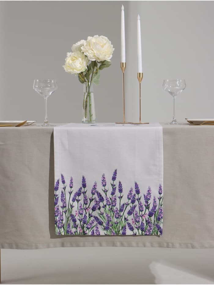 Дорожка на стол «Этель» Lavender 40×146 см, 100% хлопок, саржа 190 г/м²