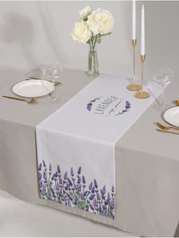 Дорожка на стол «Этель» Lavender 40×146 см, 100% хлопок, саржа 190 г/м²