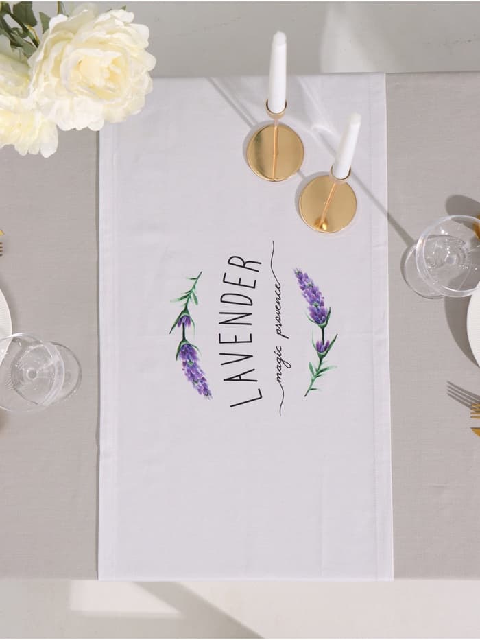 Дорожка на стол «Этель» Lavender 40×146 см, 100% хлопок, саржа 190 г/м²