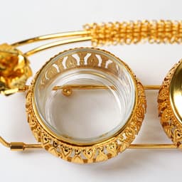 Сахарницы «Бонжур», с ложками, на подставке, набор 2 шт., металл, золотистые