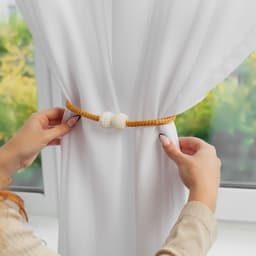 Подхват для штор «Шарики из бисера», d=3×40 см, цвет белый, золотой