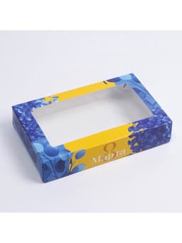 Кондитерская упаковка, коробка с ламинацией «8 марта», 20×12×4 см