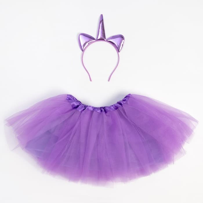 Набор для фотосессии KAFTAN «Искра»: юбка и ободок, фиолетовый, рост 86-110