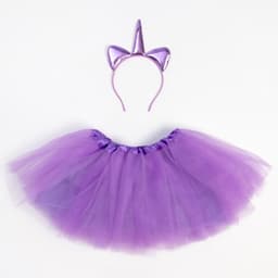 Набор для фотосессии KAFTAN «Искра»: юбка и ободок, фиолетовый, рост 86-110