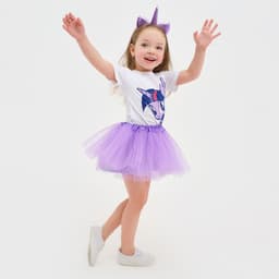 Набор для фотосессии KAFTAN «Искра»: юбка и ободок, фиолетовый, рост 86-110