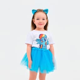 Набор для девочки (ободок и юбка-пачка) «Радуга», размер 30 (98-104 см), голубой