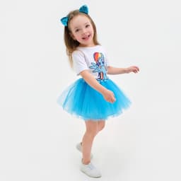 Набор для девочки (ободок и юбка-пачка) «Радуга», размер 30 (98-104 см), голубой