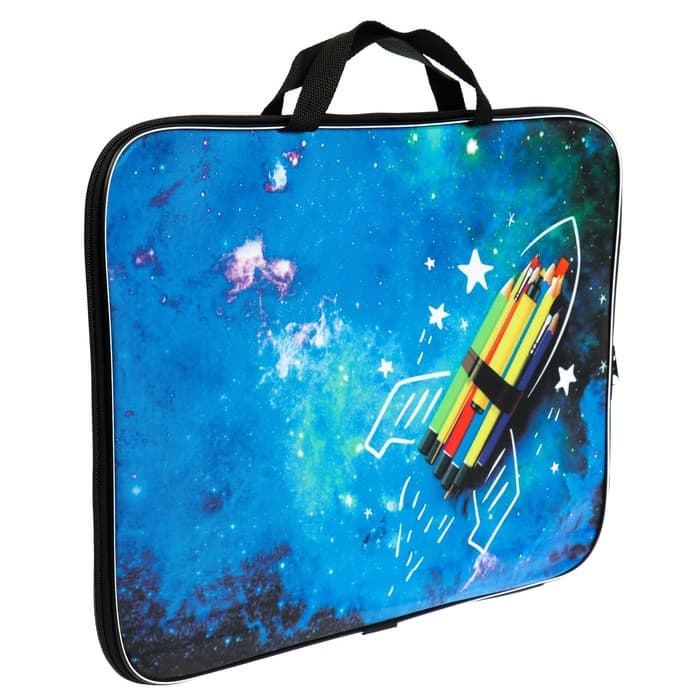 Папка с ручками, А3, текстильная, 47×35×2 см «Ракета»