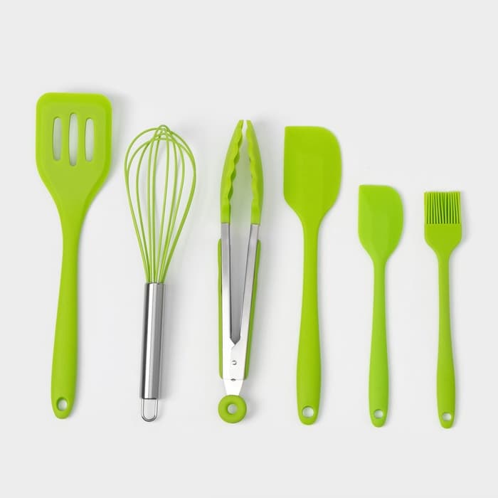 Набор кухонных принадлежностей Green, 6 предметов, зелёный