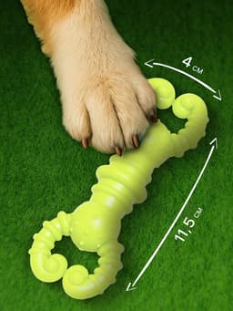 Игрушка для собак резиновая «Гантель-крабы», TPR, 11.5×2 см, жёлтая