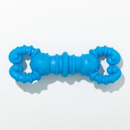 Игрушка для собак резиновая «Гантель-крабы», TPR, 11.5×2 см, голубая
