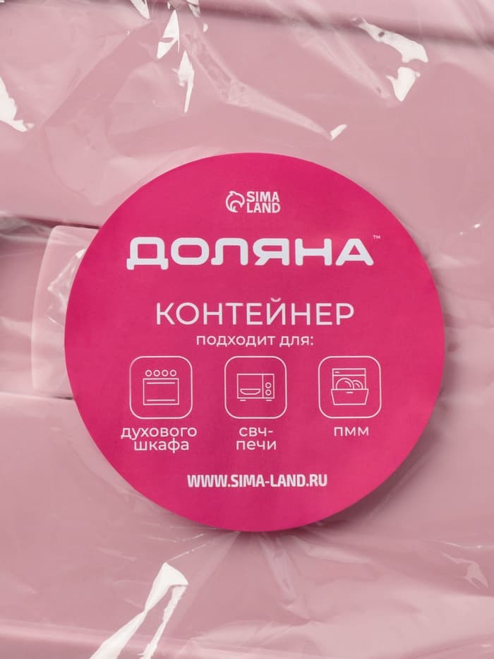 Контейнер Доляна Cook and Freeze, 380 мл, 15×11×5.5 см, с крышкой, жаропрочное стекло, МИКС