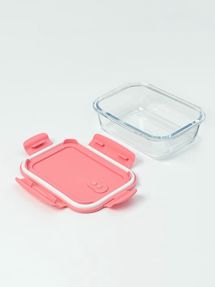 Контейнер Доляна Cook and Freeze, 650 мл, 17.5×13×6 см, с крышкой, жаропрочное стекло, МИКС