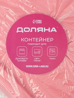 Контейнер Доляна Cook and Freeze, 650 мл, 17.5×13×6 см, с крышкой, жаропрочное стекло, МИКС