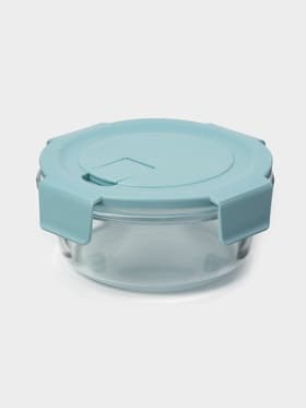 Контейнер для хранения продуктов Доляна Cook and Freeze, 370 мл, 13.5×6 см, с крышкой, жаропрочное стекло, МИКС