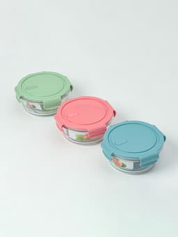 Контейнер Доляна Cook and Freeze, 600 мл, с крышкой, жаропрочное стекло, МИКС