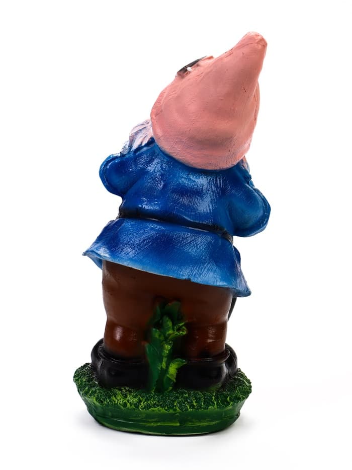 Садовая фигура из полистоуна «Гном-садовод с лопатой», 13×13×29 см
