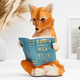 Фигура гипс «Лиса с книгой», 30×19×17 см