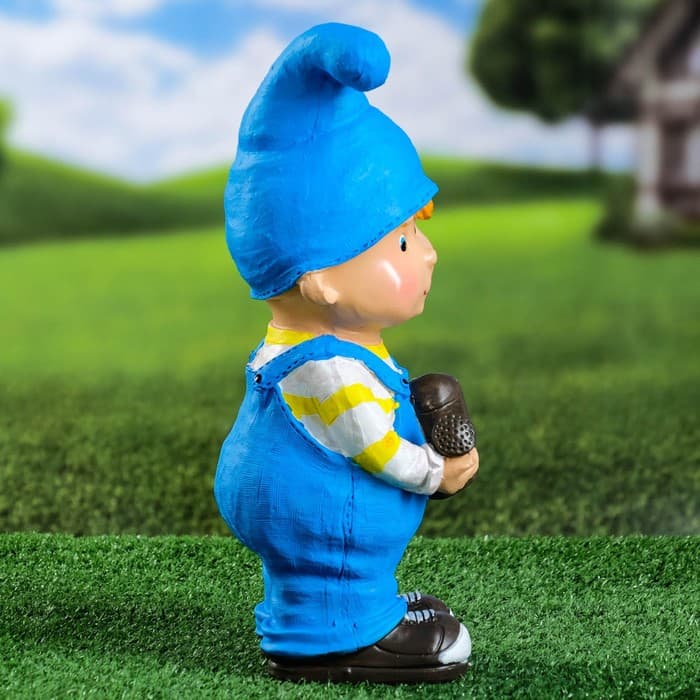 Садовая фигура из полистоуна «Мальчик с лейкой», 12×13×33 см