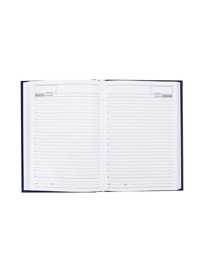 Ежедневник недатированный А5, 160 листов, обложка бумвинил, синий