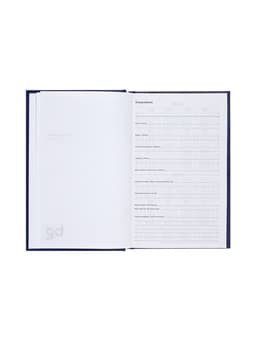 Ежедневник недатированный А5, 160 листов, обложка бумвинил, синий