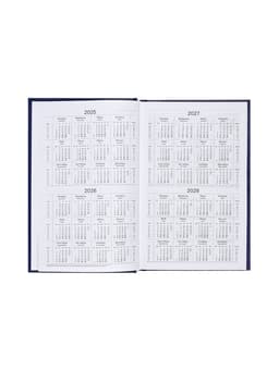 Ежедневник недатированный А5, 160 листов, обложка бумвинил, синий