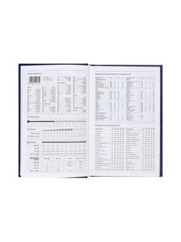 Ежедневник недатированный А5, 160 листов, обложка бумвинил, синий