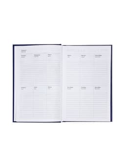 Ежедневник недатированный А5, 160 листов, обложка бумвинил, синий