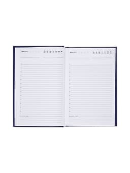 Ежедневник недатированный А5, 160 листов, обложка бумвинил, синий