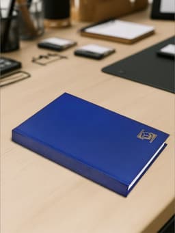 Ежедневник недатированный А5, 160 листов, обложка бумвинил, синий