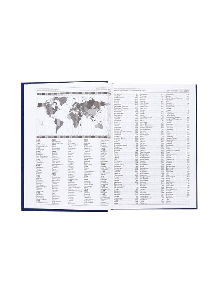 Ежедневник недатированный А5, 160 листов, обложка бумвинил, синий