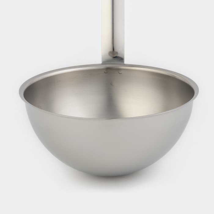 Половник кухонный «Поварской», 1 л, d=17 см, ручка 39 см, толщина 1.2 мм, цельнотянутая ручка