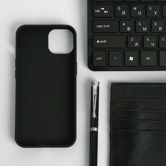 Чехол Krutoff для Apple iPhone 13, Soft Case, начальник, чёрный
