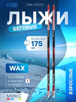 Лыжи пластиковые, 175 см, МИКС